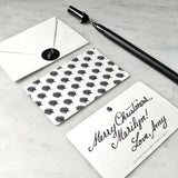 The Punctilious Mr. P's envelope and note card with gift box