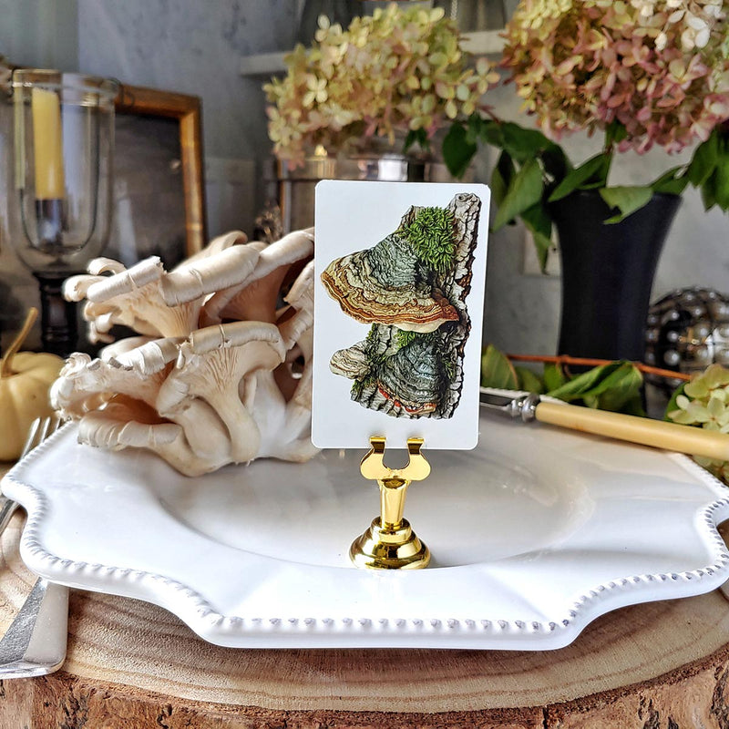 The Punctilious Mr. P's Place Card Co. Polypore mushroom custom place cards