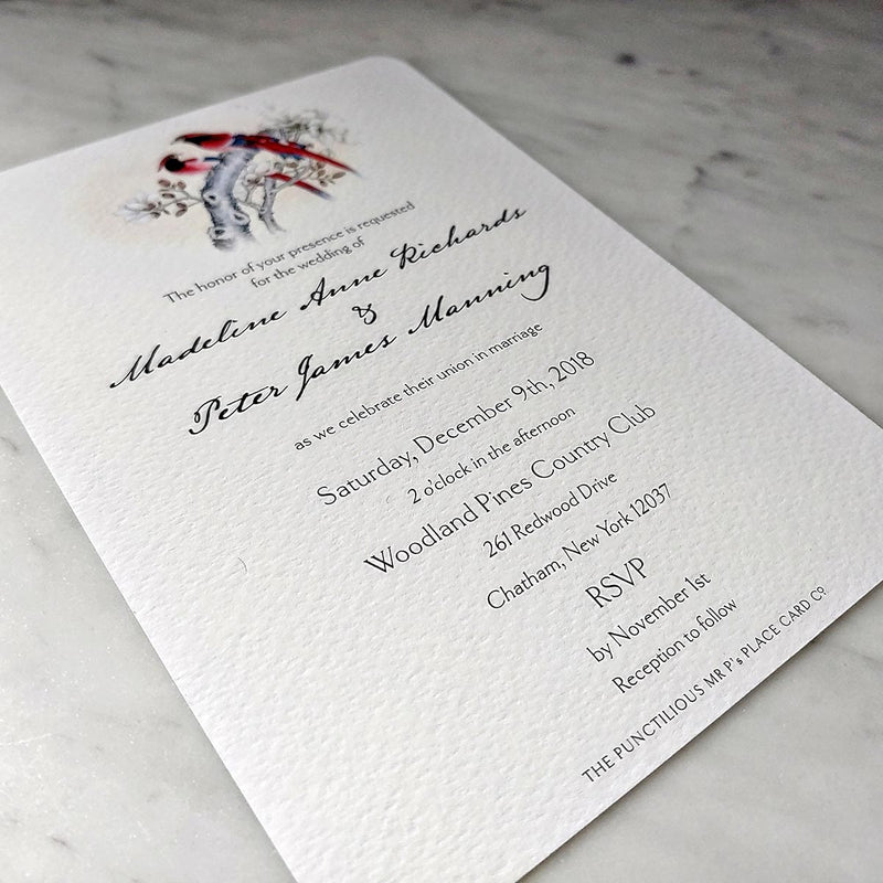 The Punctilious Mr. P's Place Card Co. custom Modern Wedding Invitation