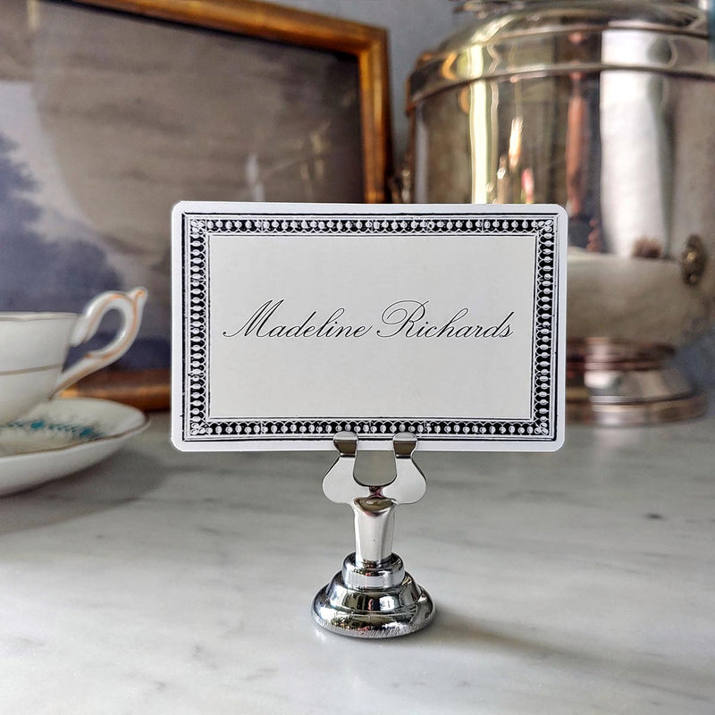 The Punctilious Mr. P's Place Card Co. custom Wedding 'Rectangular Bead' place cards